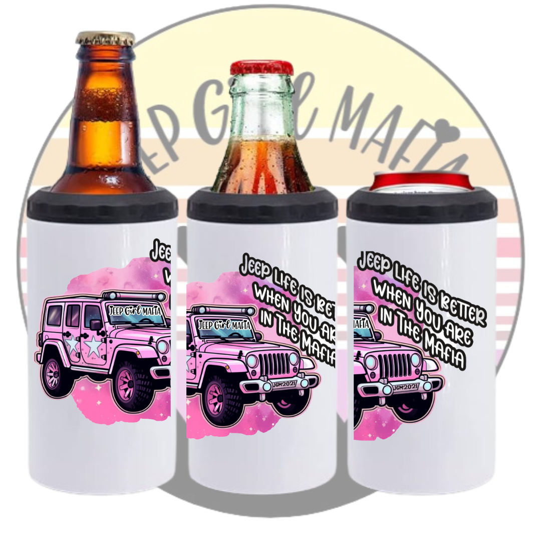 4 n 1 Slim Tumbler, Can/Bottle Insulator/Koozie - 160z – Jeep Girl Mafia  Club