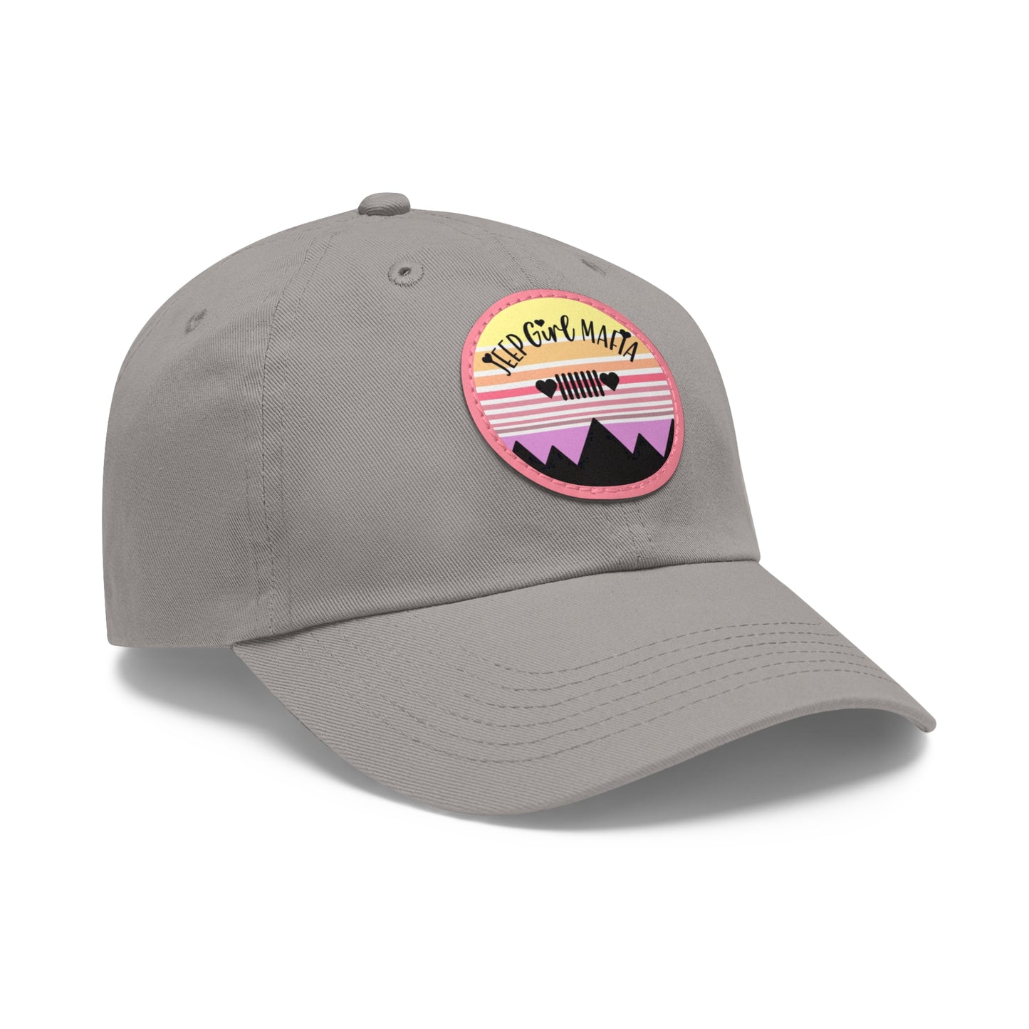 Jeep Girl Mafia Hat with Leather Patch (Round)