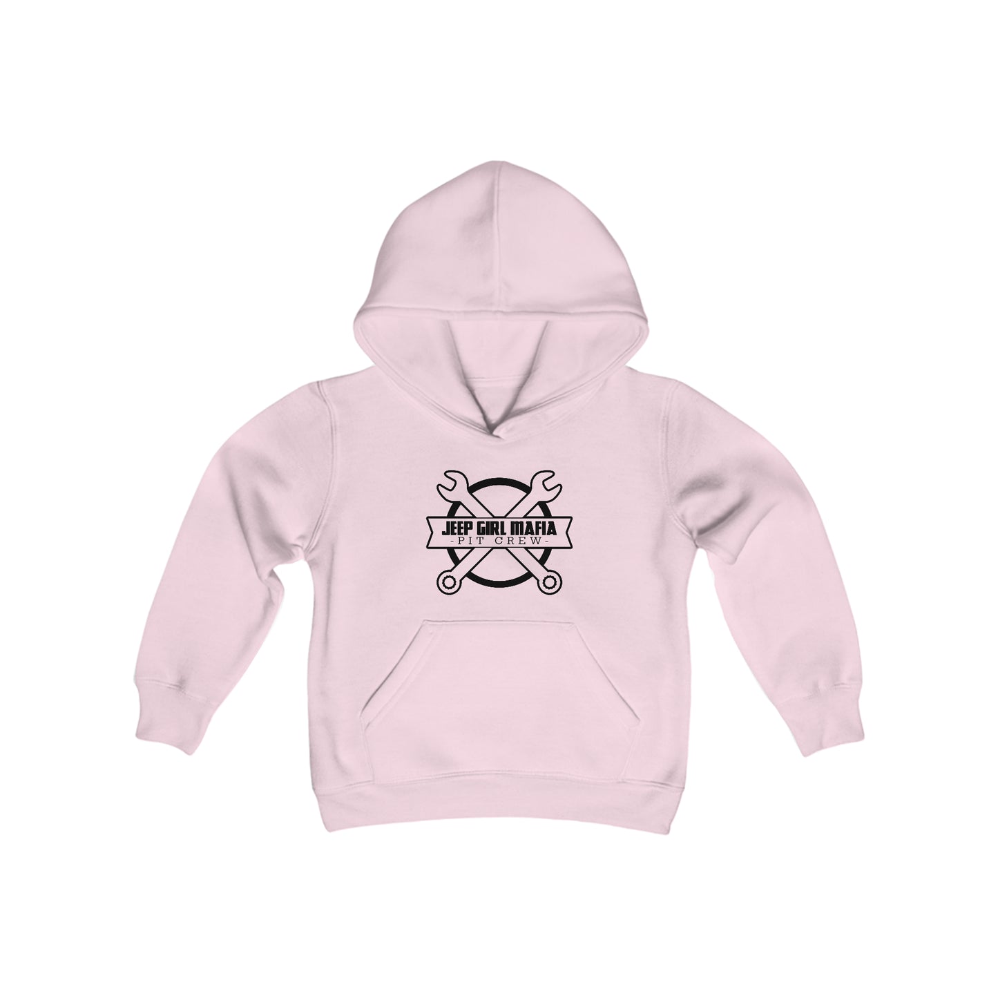 Pit Crew Logo | Youth Heavy Blend Hooded Sweatshirt